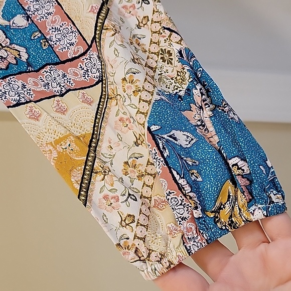 Andree By Unit Floral Boho Dress Mid Sleeve Size 1X - Picture 4 of 7